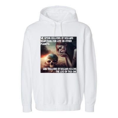 Respect Mother Earth Our Planet To Live Gift Garment-Dyed Fleece Hoodie