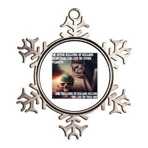 Respect Mother Earth Our Planet To Live Gift Metallic Star Ornament