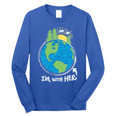 Respect Mother Earth I'm With Her Climate Protest Gift Long Sleeve Shirt