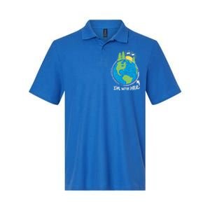 Respect Mother Earth I'm With Her Climate Protest Gift Softstyle Adult Sport Polo