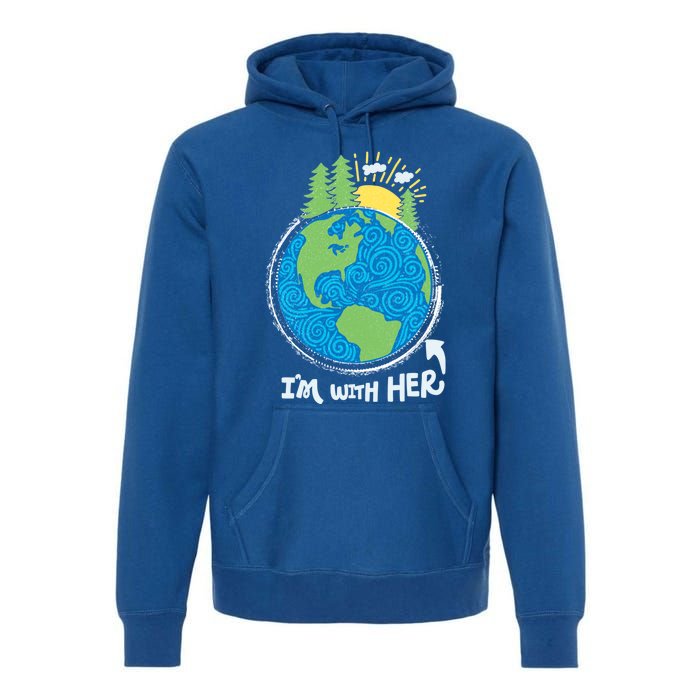 Respect Mother Earth I'm With Her Climate Protest Gift Premium Hoodie