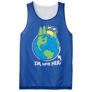 Respect Mother Earth I'm With Her Climate Protest Gift Mesh Reversible Basketball Jersey Tank