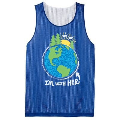 Respect Mother Earth I'm With Her Climate Protest Gift Mesh Reversible Basketball Jersey Tank