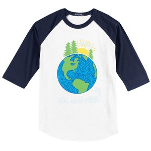 Respect Mother Earth I'm With Her Climate Protest Gift Baseball Sleeve Shirt