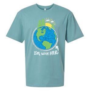 Respect Mother Earth I'm With Her Climate Protest Gift Sueded Cloud Jersey T-Shirt