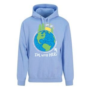 Respect Mother Earth I'm With Her Climate Protest Gift Unisex Surf Hoodie