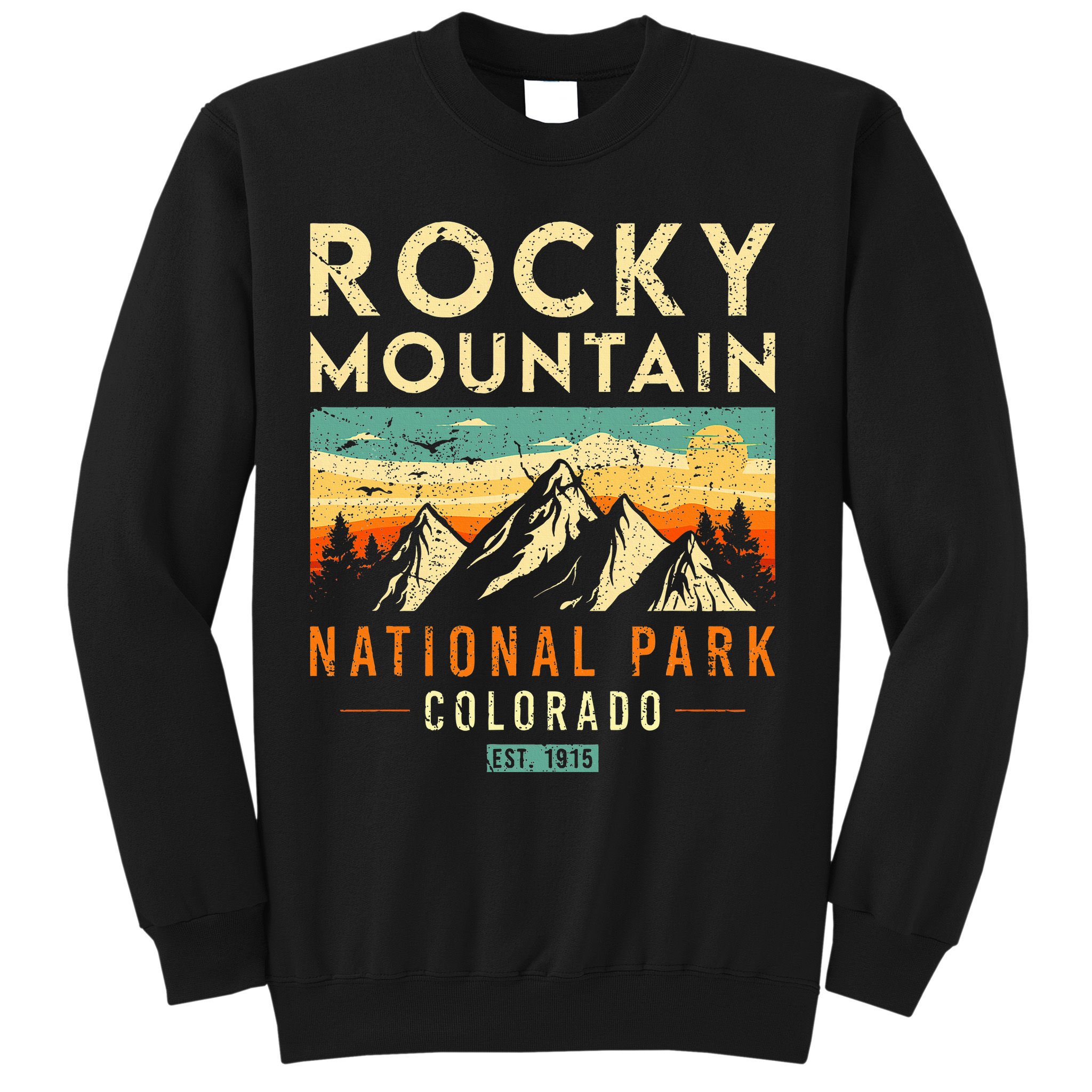 Rocky Mountain Est 1915 Colorado Vintage Retro National Park Sweatshirt