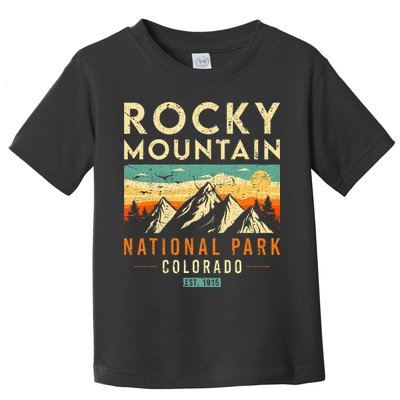 Rocky Mountain Est 1915 Colorado Vintage Retro National Park Toddler T-Shirt