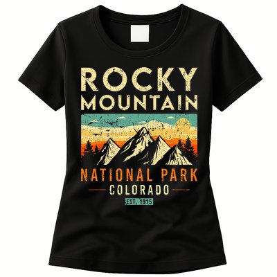 Rocky Mountain Est 1915 Colorado Vintage Retro National Park Womens T-Shirt