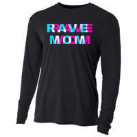 Rave Mom Edm Music Festival Mother Optical Illusion Trippy Cooling Performance Long Sleeve Crew