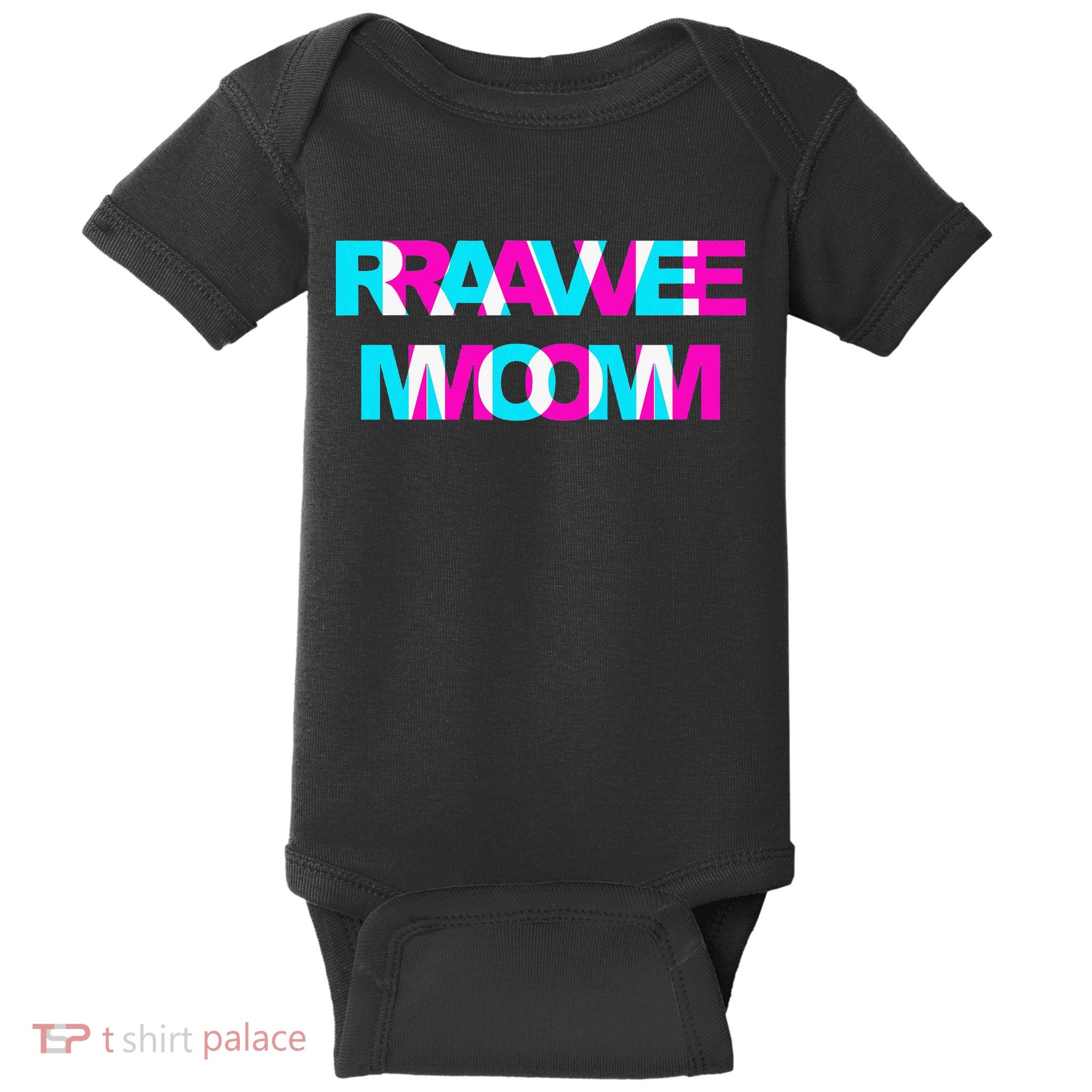 Rave Mom Edm Music Festival Mother Optical Illusion Trippy Baby Bodysuit