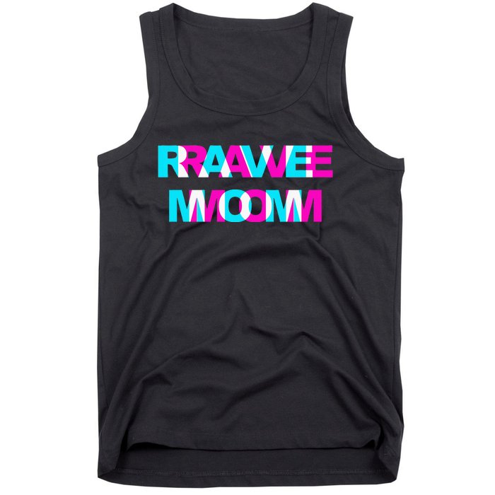 Rave Mom Edm Music Festival Mother Optical Illusion Trippy Tank Top