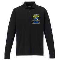 Rocking My Extra Chromosome World Down Syndrome Awareness Performance Long Sleeve Polo