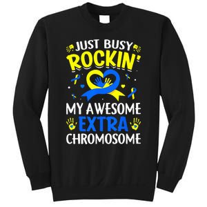 Rocking My Extra Chromosome World Down Syndrome Awareness Sweatshirt