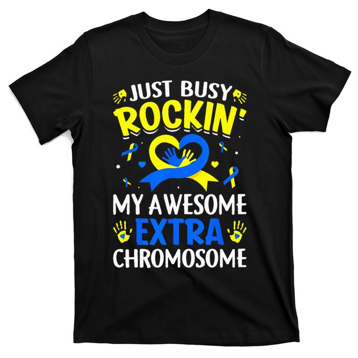 Rocking My Extra Chromosome World Down Syndrome Awareness T-Shirt