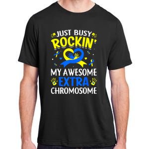 Rocking My Extra Chromosome World Down Syndrome Awareness Adult ChromaSoft Performance T-Shirt