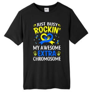 Rocking My Extra Chromosome World Down Syndrome Awareness Tall Fusion ChromaSoft Performance T-Shirt