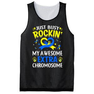 Rocking My Extra Chromosome World Down Syndrome Awareness Mesh Reversible Basketball Jersey Tank