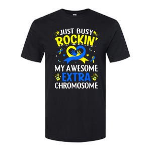 Rocking My Extra Chromosome World Down Syndrome Awareness Softstyle CVC T-Shirt