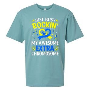 Rocking My Extra Chromosome World Down Syndrome Awareness Sueded Cloud Jersey T-Shirt