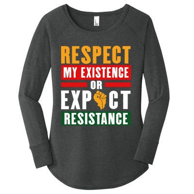 Respect My Existence Or Expect Resistance Women's Perfect Tri Tunic Long Sleeve Shirt