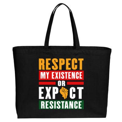 Respect My Existence Or Expect Resistance Cotton Canvas Jumbo Tote