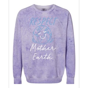 Respect Mother Earth Enciront Save The Planet Gift Cute Gift Colorblast Crewneck Sweatshirt