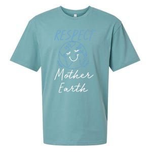 Respect Mother Earth Enciront Save The Planet Gift Cute Gift Sueded Cloud Jersey T-Shirt