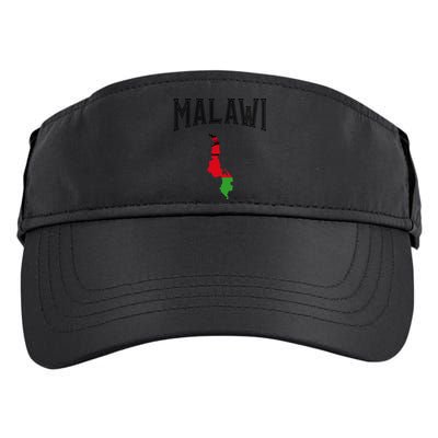 Retro Malawi Flag Vintage Throwback Athletic Adult Drive Performance Visor