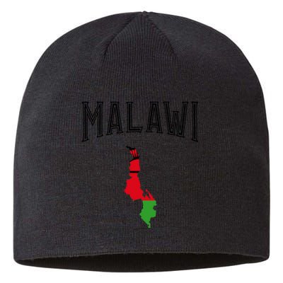 Retro Malawi Flag Vintage Throwback Athletic Sustainable Beanie