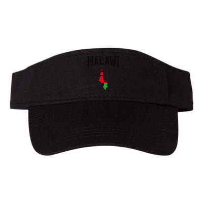 Retro Malawi Flag Vintage Throwback Athletic Valucap Bio-Washed Visor