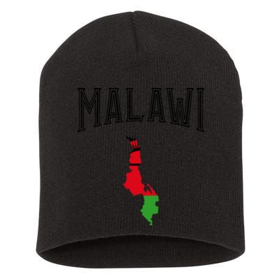 Retro Malawi Flag Vintage Throwback Athletic Short Acrylic Beanie