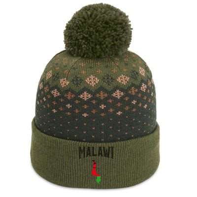 Retro Malawi Flag Vintage Throwback Athletic The Baniff Cuffed Pom Beanie