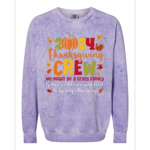 Retro Matching Family 2024 Thanksgiving Crew Pumpkin Autumn Colorblast Crewneck Sweatshirt