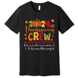 Retro Matching Family 2024 Thanksgiving Crew Pumpkin Autumn Premium T-Shirt