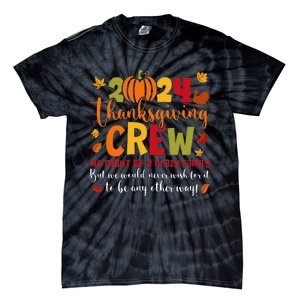 Retro Matching Family 2024 Thanksgiving Crew Pumpkin Autumn Tie-Dye T-Shirt