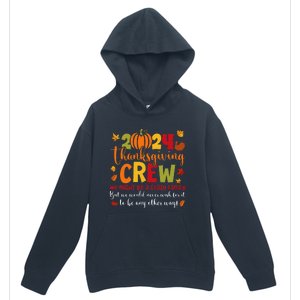 Retro Matching Family 2024 Thanksgiving Crew Pumpkin Autumn Urban Pullover Hoodie