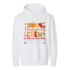 Retro Matching Family 2024 Thanksgiving Crew Pumpkin Autumn Garment-Dyed Fleece Hoodie