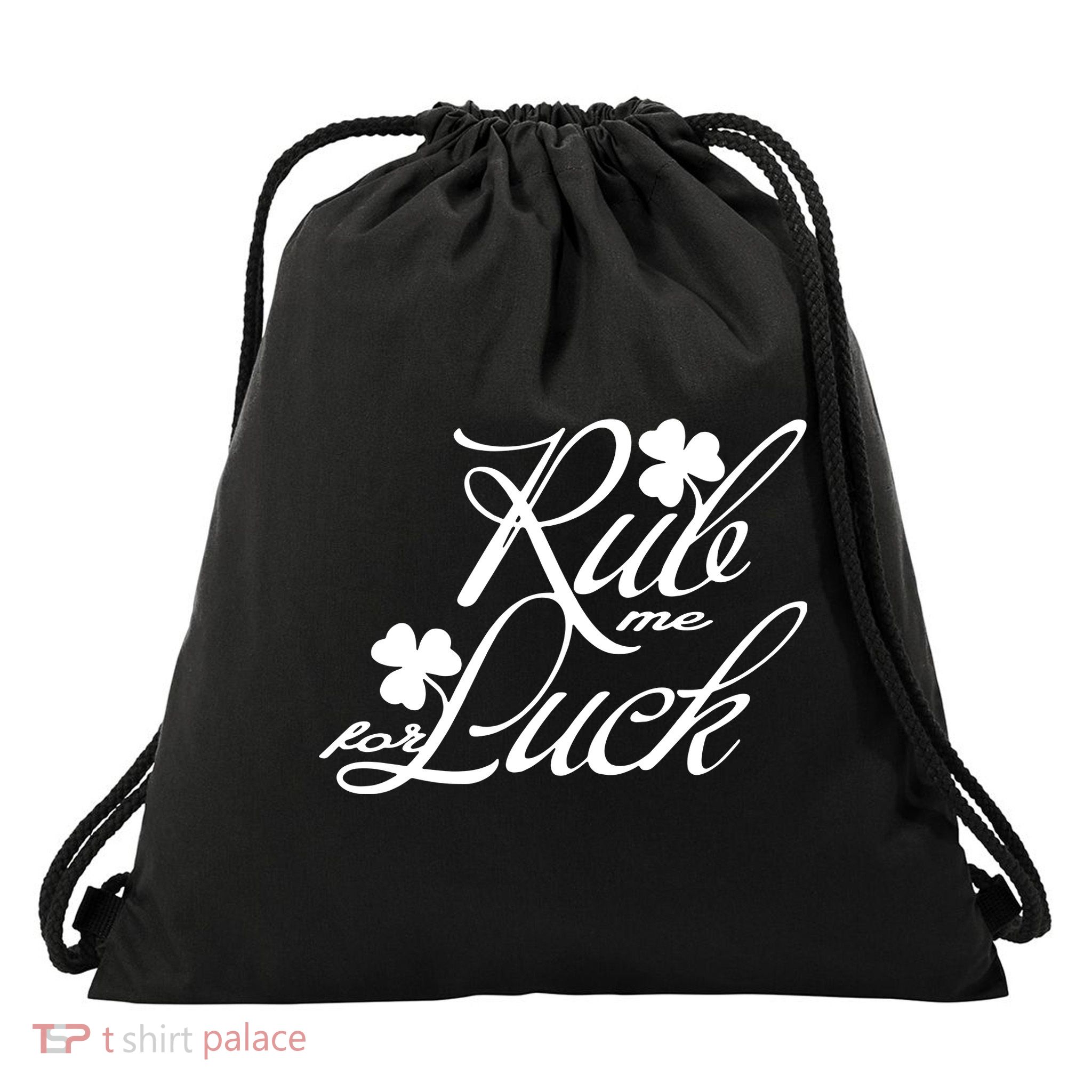 Rub Me For Luck Drawstring Bag
