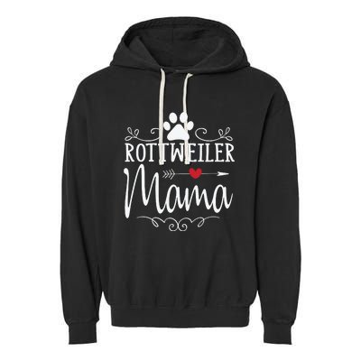 Rottweiler Mama Funny Rottweiler Lover Garment-Dyed Fleece Hoodie