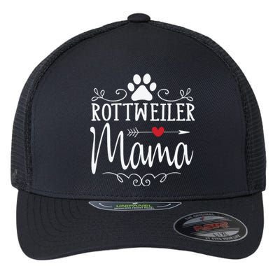 Rottweiler Mama Funny Rottweiler Lover Flexfit Unipanel Trucker Cap