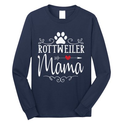 Rottweiler Mama Funny Rottweiler Lover Long Sleeve Shirt