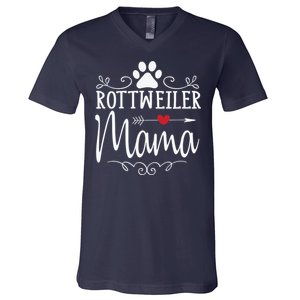 Rottweiler Mama Funny Rottweiler Lover V-Neck T-Shirt