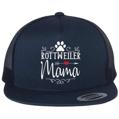 Rottweiler Mama Funny Rottweiler Lover Flat Bill Trucker Hat