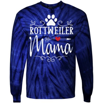 Rottweiler Mama Funny Rottweiler Lover Tie-Dye Long Sleeve Shirt