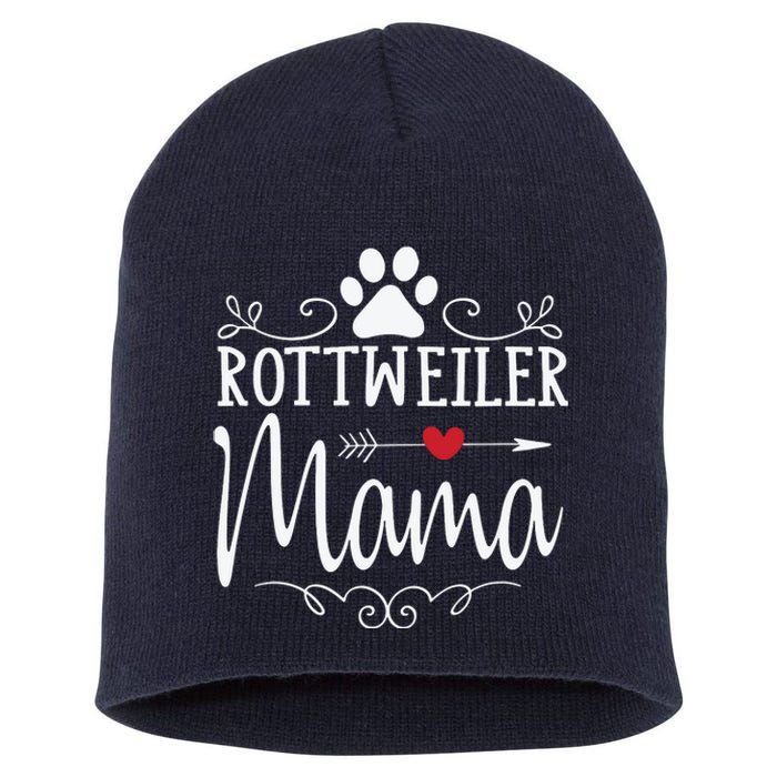 Rottweiler Mama Funny Rottweiler Lover Short Acrylic Beanie