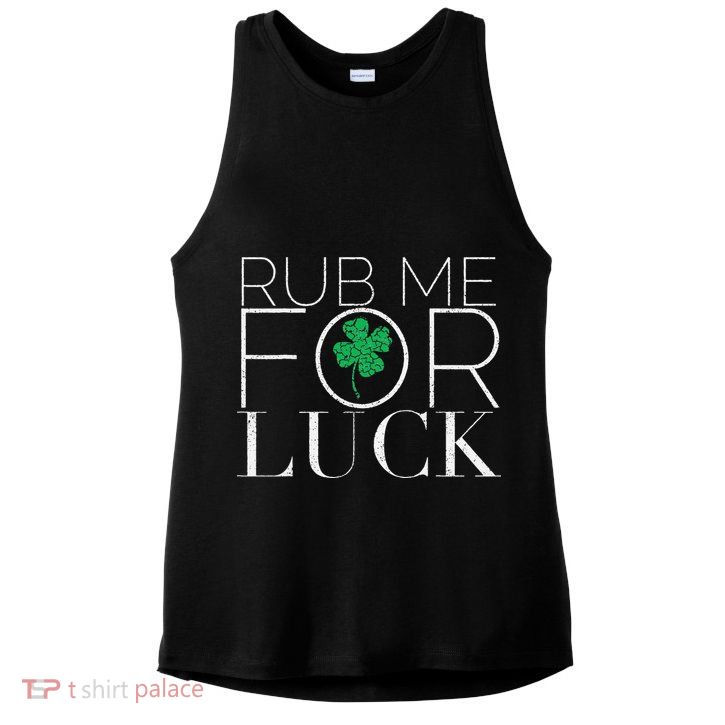 Rub Me For Luck Saint Patrick's Day Parade Ladies PosiCharge Tri-Blend Wicking Tank
