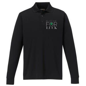 Rub Me For Luck Saint Patrick's Day Parade Performance Long Sleeve Polo