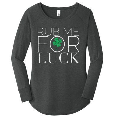 Rub Me For Luck Saint Patrick's Day Parade Women's Perfect Tri Tunic Long Sleeve Shirt