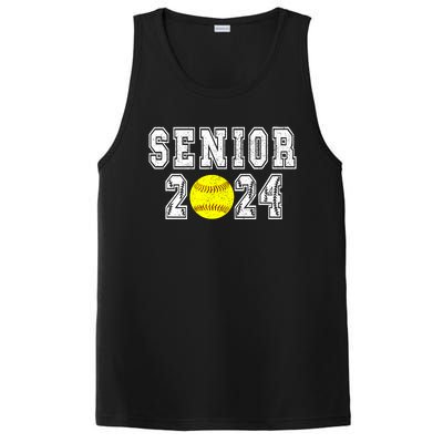 Retro Matching Family Softball Class Of 2024 Dad PosiCharge Competitor Tank